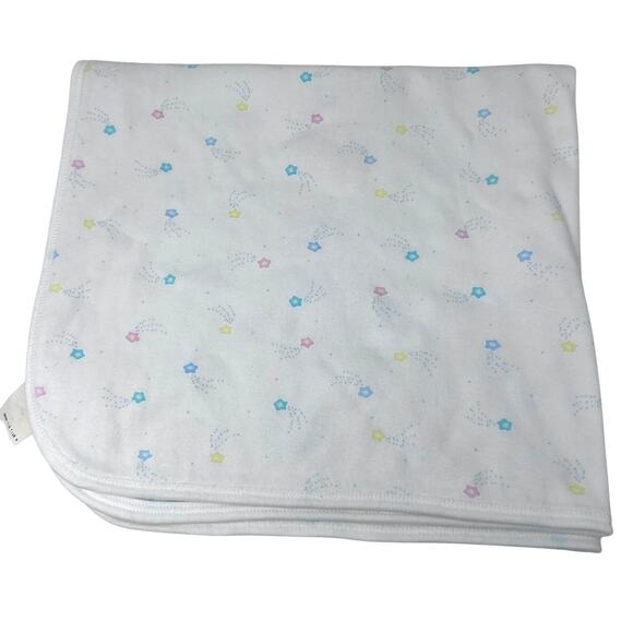 Bright Future Baby Blanket Vintage Shooting Star Cotton Pastel White 25x28" - Picture 7 of 7